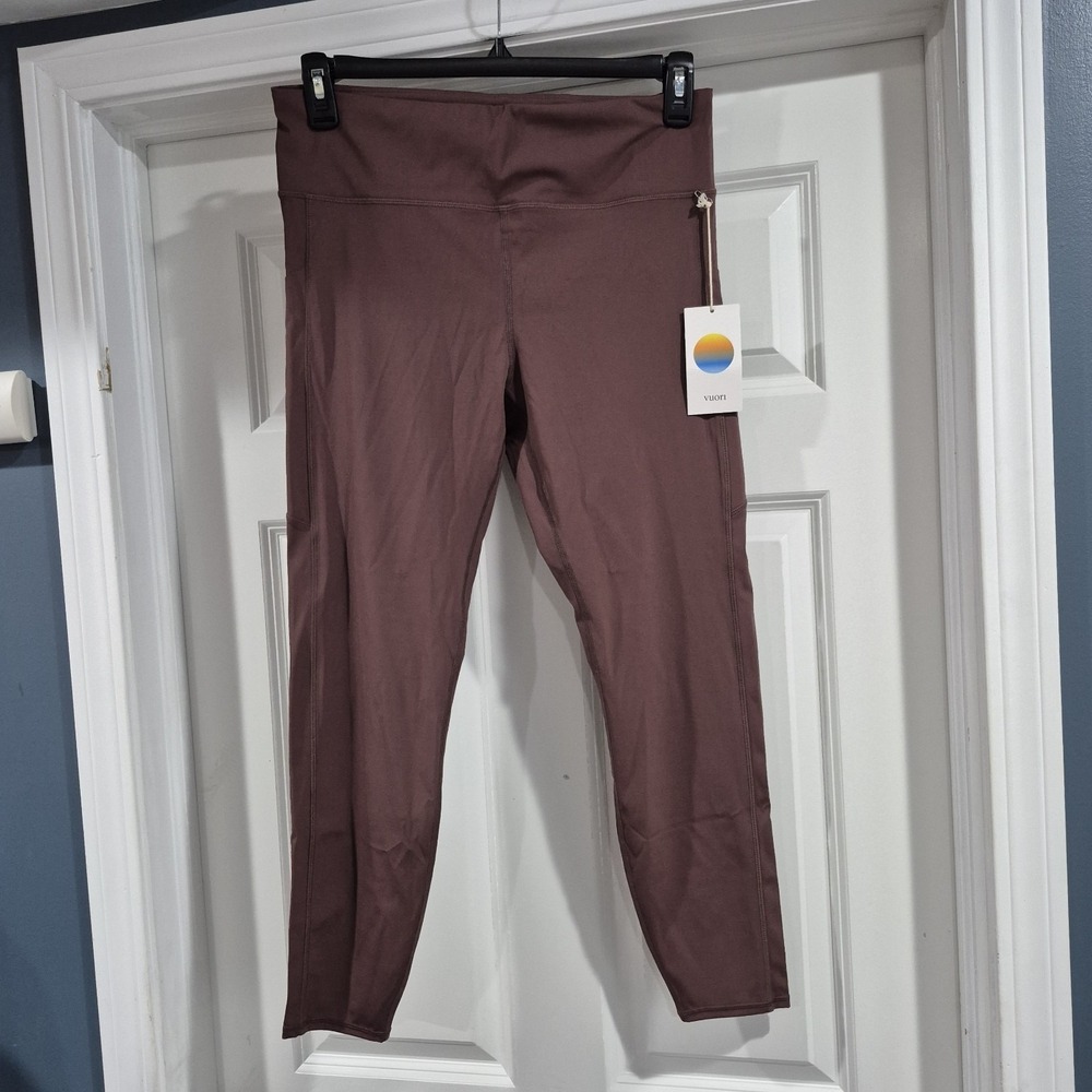 Vuori Leggings Womens XL Chestnut Brown Stride Running Performance Training NEW